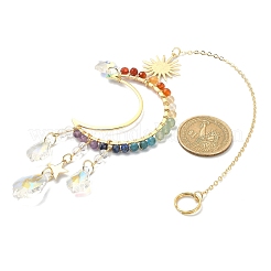 Chakra-Edelsteinperlen-Anhängerdekorationen&nbsp;HJEW-JM01152-03