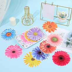 60 x Wandaufkleber aus Blumenpapier.&nbsp;AJEW-SC0031-71A
