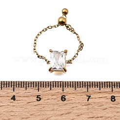Corde regolabili in acciaio inossidabile 304 con pavé di zirconi cubici&nbsp;RJEW-P189-01E-G
