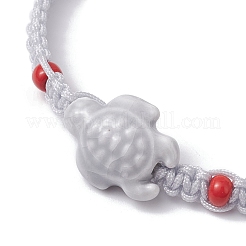 Braccialetti con perline intrecciate di tartaruga di porcellana&nbsp;BJEW-JB10058-04