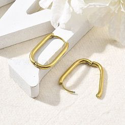Orecchini a cerchio in acciaio inossidabile 304 placcati ioni (ip) per donna&nbsp;EJEW-U035-12G-01