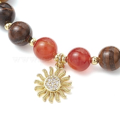 Braccialetti con perline rotonde in agata striata naturale e occhio di tigre&nbsp;BJEW-JB11934-03
