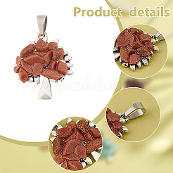 Pendentifs en pierres précieuses mélangées naturelles et synthétiques&nbsp;PALLOY-AB00249
