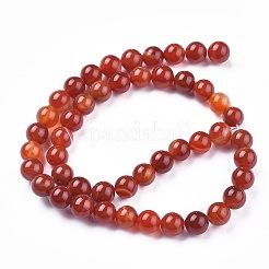 Natürliche gestreifte Achat- / Bandagatperlenstränge&nbsp;G-I261-C03-8mm