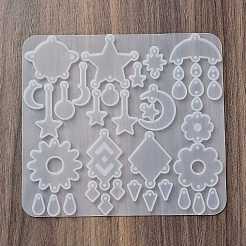 Boucles d'oreilles pendentifs bricolage moule en silicone&nbsp;LS-DIY-Q033-07B