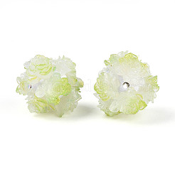 Strassperlen aus Polymerton mit geprägten Harzrosen&nbsp;RESI-T059-04E