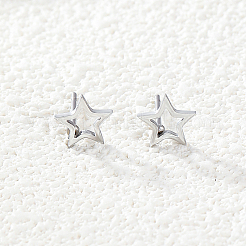 Pendientes de estrella hueca de acero inoxidable 201&nbsp;EH5151