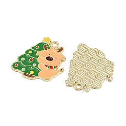 Pendentifs en alliage émaillé sur le thème du cerf de Noël&nbsp;ENAM-D304-01A-G