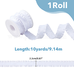 Cinta de poliéster con bordes plisados de 10 yarda para decoración de ropa&nbsp;DIY-FI0001-13H