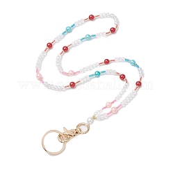 Chaînes de dragonne de téléphone en perles de verre&nbsp;HJEW-MZ00241