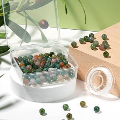 100pcs 8mm natürliche indische Achatperlen&nbsp;DIY-LS0002-22