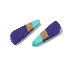 Gros pendentifs en résine opaque et bois de noyer&nbsp;RESI-M027-07A
