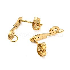 Boucles d'oreilles à tige en acier inoxydable 304 avec placage ionique (IP)&nbsp;STAS-H180-17G