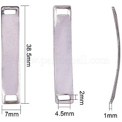 Maglie tag vuote in acciaio inossidabile 304 rettangolari curve&nbsp;STAS-PH0018-65P
