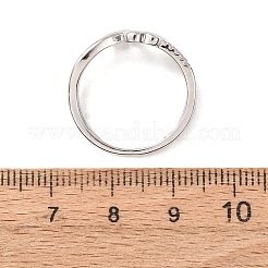 Messing-Fingerringe mit Mikropflaster und klarem Zirkonia für Damen&nbsp;RJEW-C168-03P