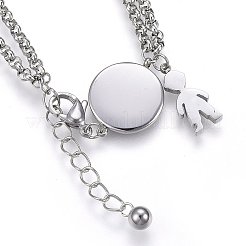 Anlaufgeschützte mehrreihige Armbänder aus Edelstahl 304&nbsp;BJEW-G604-01P