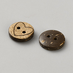 Boutons en coquille de noix de coco&nbsp;BUTT-WH0061-04E