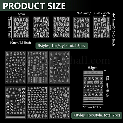 12 Stück 12 Stile PVC-Nagelkunstaufkleber&nbsp;MRMJ-PH0002-91