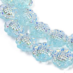 Fili di perle di vetro placcato&nbsp;GLAA-S387-01B
