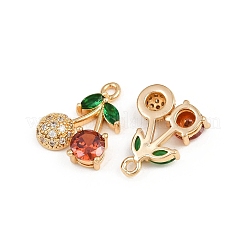 Pendentifs avec zircon cubiques à micro-pavés en laiton&nbsp;KK-C115-03A-03G