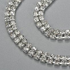 Chaînes en laiton avec strass&nbsp;CHC-WH0002-01S