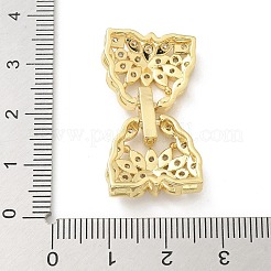 Micro pavé di ottone trasparente cubic zirconia piegato su fermagli&nbsp;LS-KK-Z083-04G