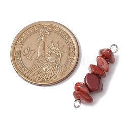 30 Stück 30 Stile 304 gemischte Edelstein-Chip-Perlen-Anschluss-Charms&nbsp;PALLOY-JF02873-02