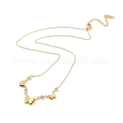 Colliers à pendentif papillon en strass&nbsp;NJEW-F318-10G