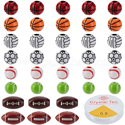 320 Stück 8 Stile Bastel-Sets für Sport-Armbänder aus Acrylperlen&nbsp;MACR-PA0001-49