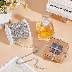 Catene a coppa in vetro con strass&nbsp;LCHA-WH0004-02A