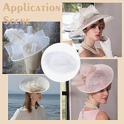 Mini-Hut-Fascinator-Basis aus Leinen&nbsp;AJEW-WH0561-32B