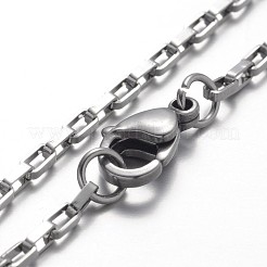 Bracciali a catena a maglie quadrate in acciaio inossidabile chirurgico 316 anti-appannamento&nbsp;X-BJEW-JB01865