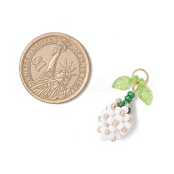 Colgantes de capullos de flores con cuentas de vidrio&nbsp;PALLOY-MZ00759-04