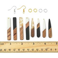 DIY-Set zum Herstellen von Ohrringen in Tropfenform/Rechteckform&nbsp;RESI-FS0001-85