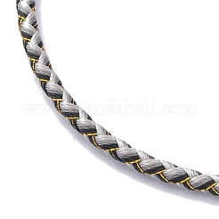 Fabrication de bracelets tressés en cordon polyester&nbsp;MAK-Z003-01G-12