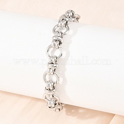 Bracciali a catena con maglie ad anello in acciaio inossidabile 304 per uomo e donna&nbsp;BJEW-H643-10P
