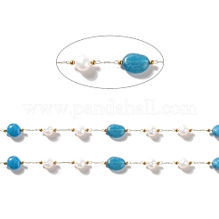 Perlenketten aus natürlichen Perlen und Apatit&nbsp;CHS-B002-01G-08