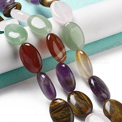 Natürliche Amethyst & Bergkristall & grüner Aventurin & Karneol & Tigerauge Perlenstränge&nbsp;G-P528-M20-01