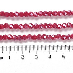 Chapelets de perles en verre opaque électrolytique&nbsp;LS-EGLA-A035-P4mm-A16