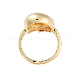 Offene Manschettenringe aus Messing in Tropfenform mit Mikropflaster und Zirkonia für Damen&nbsp;RJEW-B064-03G