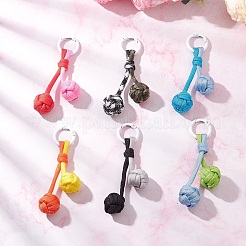 6 pièce de décorations suspendues rondes en corde de polyester et spandex&nbsp;HJEW-JM04377
