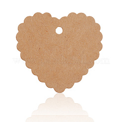 100 étiquette cadeau en papier avec bordure en dentelle en forme de cœur&nbsp;CDIS-CP0001-01B