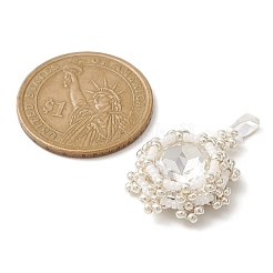 Pendentifs en strass et perles de graines en verre k9&nbsp;PALLOY-MZ00162-01