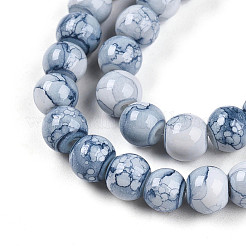 Chapelet de perles en verre baking paint&nbsp;X-DGLA-N003-6mm-C07