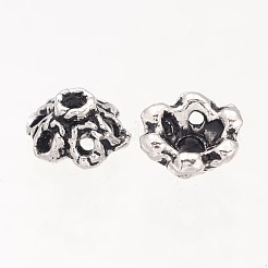 6 pétales de fleurs en filigrane caps en argent tibétain&nbsp;AA296