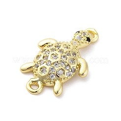 Ciondoli connettore in ottone con micro pavé di zirconi chiari&nbsp;KK-D325-06G-03