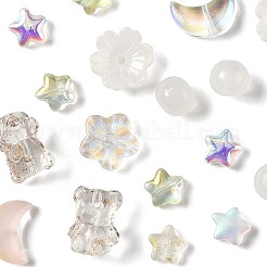 122 Stück 8 Stile galvanisieren transparente Glasperlen-Sets&nbsp;EGLA-FS0001-51