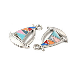 Alliage supports strass pendentif en émail&nbsp;LS-ENAM-B050-14P-03