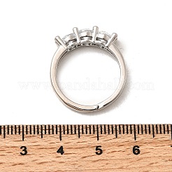 Messing-Mikro pflastern Zirkonia Fingerringe&nbsp;RJEW-P166-08B-P