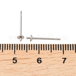 Anlaufgeschützte Ohrstecker aus Edelstahl in Originalfarbe&nbsp;X-STAS-Q036-1